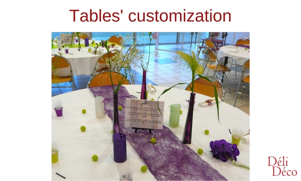 table customization for event decoration