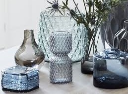 vase en verre texturé