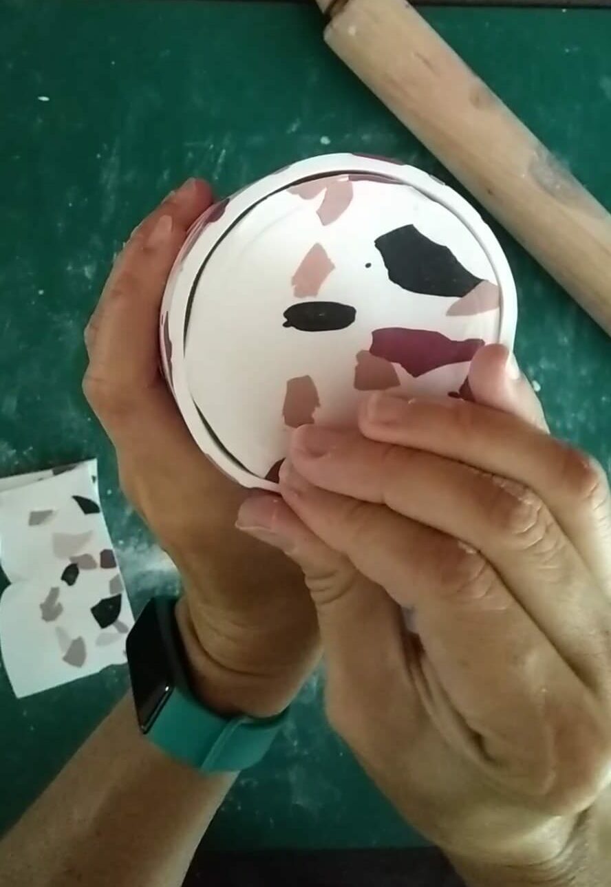 Soudure vase 1 Mise en forme vase terrazzo