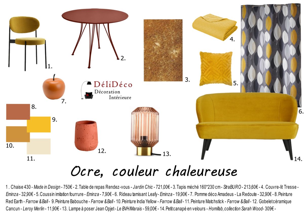 Peinture Jaune Moutarde Nuancier Couleur Ocre delideco.fr