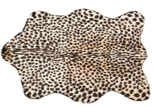 Tapis léopard fausse fourrure