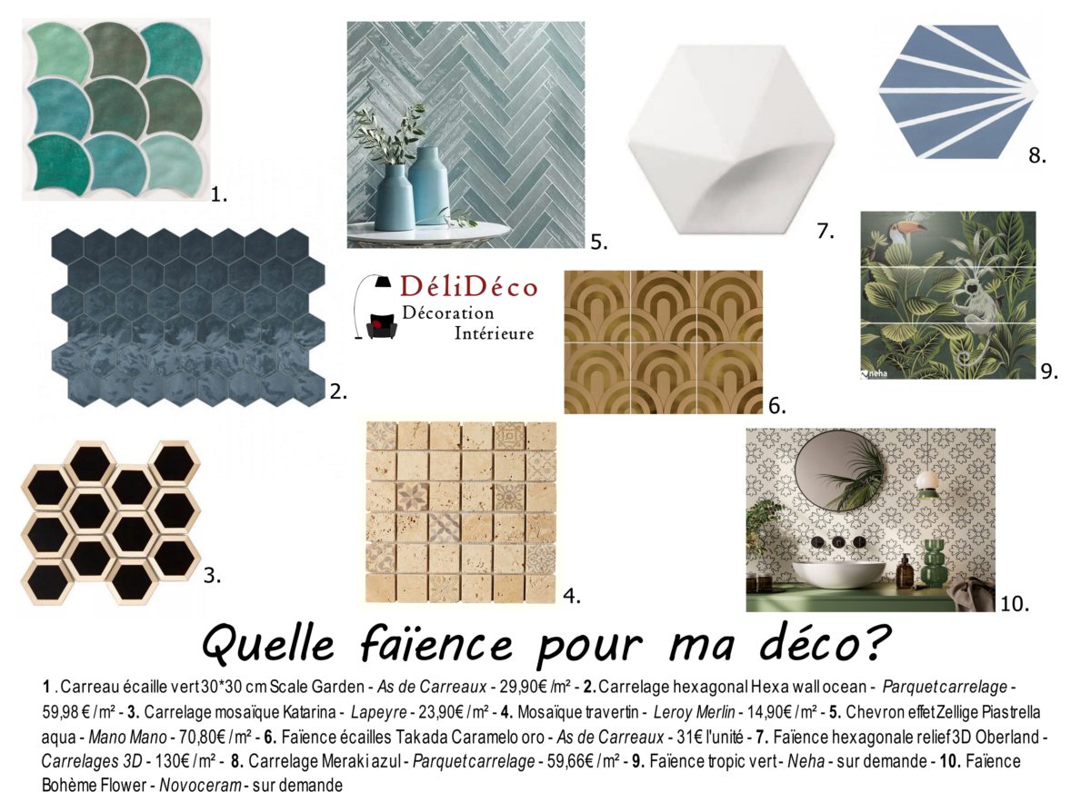 Carrelage mural et faïence: les tendances - Délidéco - décoration ...