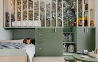 Chambre enfant feuillage vert