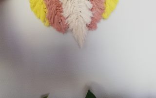 plumes en macramé