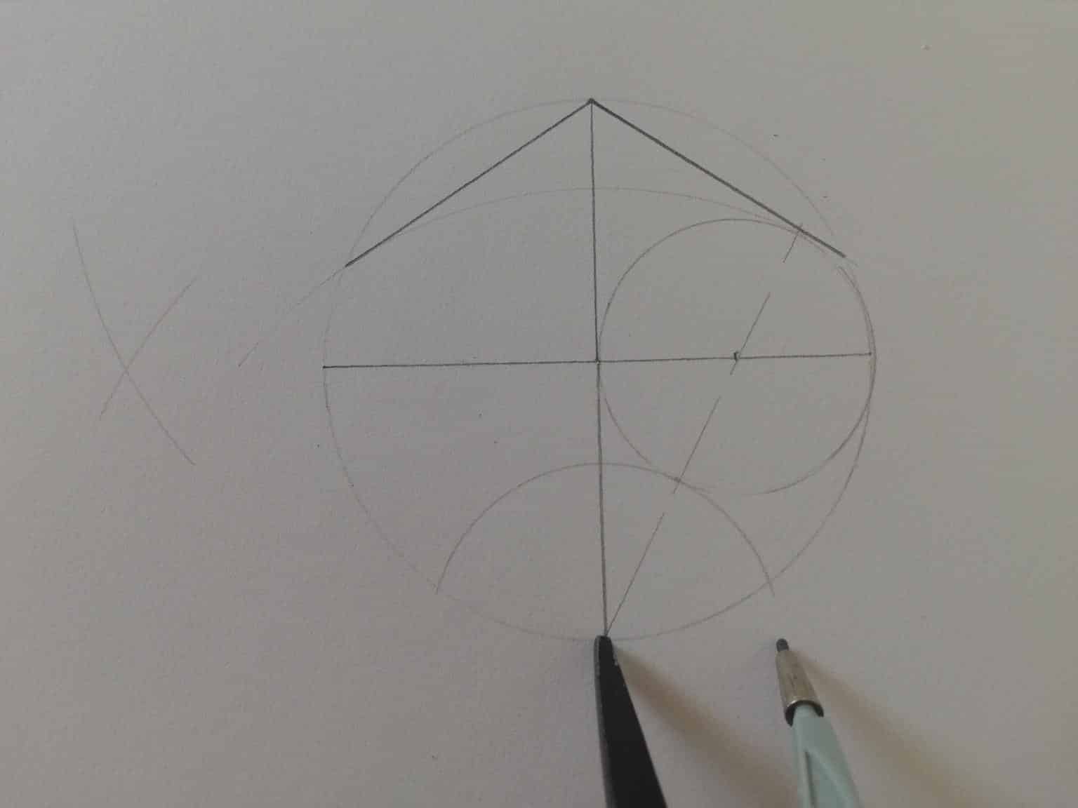 cercle pour pentagone