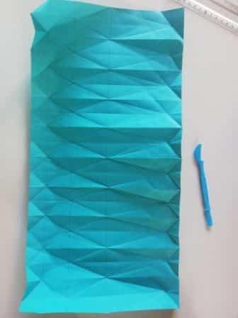 Pliage suspension origami envers