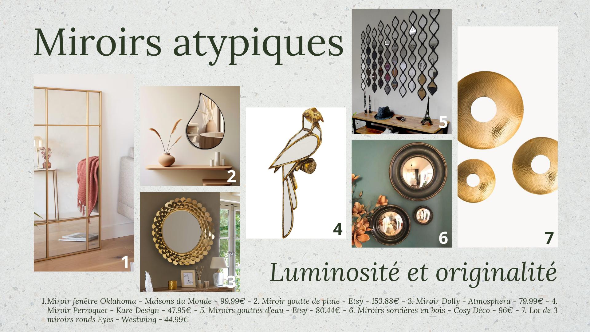 miroirs atypiques modèles