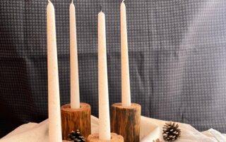 Bougeoirs en bois DIY