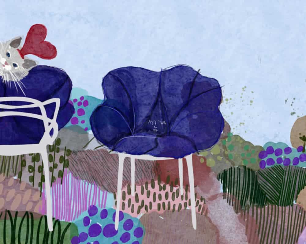 Des fauteuils qui rappellent la nature, les fleurs