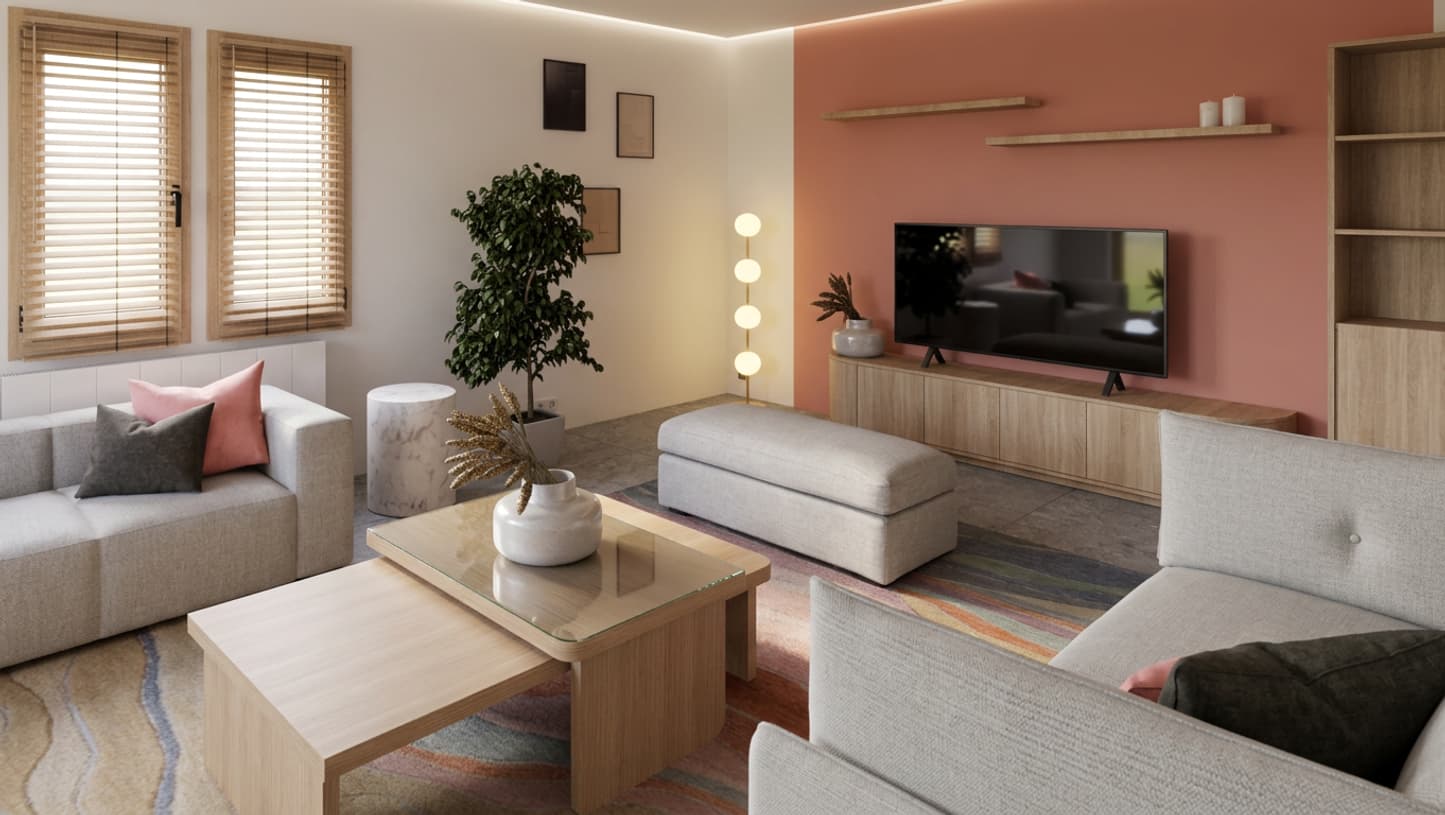 Vue 3D salon